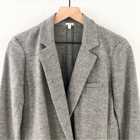 J. Crew Double Breasted Wool Pea Coat Gray Size 0 - Picture 3 of 6